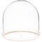Plymor 5.5" x 5.5" Glass Display Dome Cloche with Gold Rim (Clear Glass Tray Base)